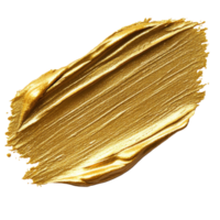 Shimmering gold paint swatch on white background transparent png