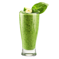 Refreshing green smoothie with spinach and banana transparent png