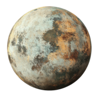 Detailed texture of a weathered planet surface transparent png