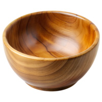 Elegant wooden bowl with rich color png