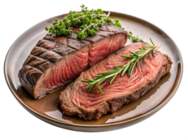 Grilled beef served at dinner png