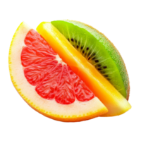 Colorful fruit slices arranged in vibrant display png