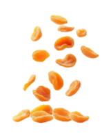 Apricots in air on white backdrop png