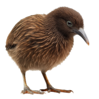 Brown fluffy bird standing on a white surface png