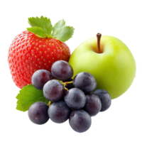 Mixed fresh fruits on display with vibrant colors png