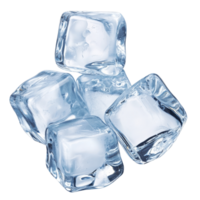 Clear ice cubes arranged on a plain surface png
