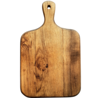 Wooden cutting board with handle for kitchen use png