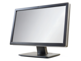 Simple LCD monitor on a desk for office use png