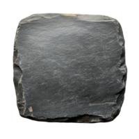 Flat rectangular slate stone with textured edges png