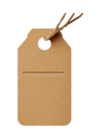 Plain brown tag with string hanging down png