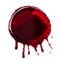 Vivid red liquid dripping in a circular pattern png