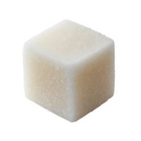 White sugar cube on a plain surface in daylight png