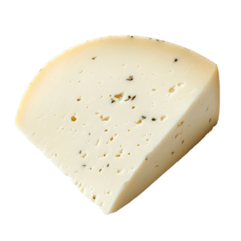 cremoso hierba queso cuña en blanco png