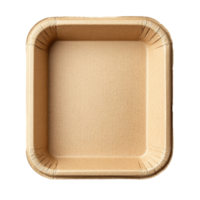 Rectangular cardboard tray for food service use png