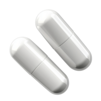 White capsules displayed on a clean surface png