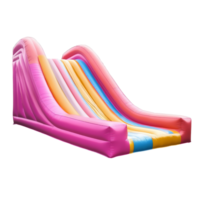 Colorful inflatable slide perfect for summer fun png