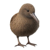Kiwi bird standing upright in a natural setting png