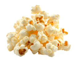 Freshly popped popcorn stacked in a fluffy pile png