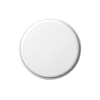 Simple round white button on a light background png