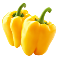 Fresh yellow bell peppers on a white background png