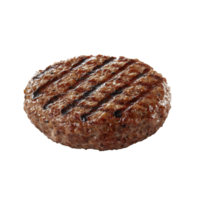 Grilled beef burger patty on a plain background png