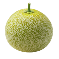 Fresh green melon with unique netted rind texture png