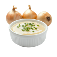 Creamy onion dip served with fresh green onions png