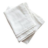 Stack of plain white hand towels on a flat surface png