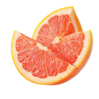 Sliced grapefruit halves on a table png