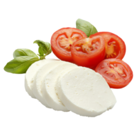 Mozzarella, tomatoes, and basil salad png
