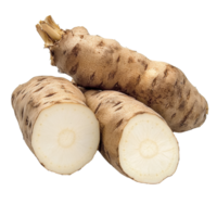 Fresh sunchokes on display showing inner texture png