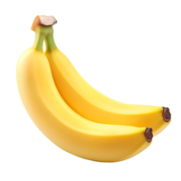 Two ripe bananas on white background png