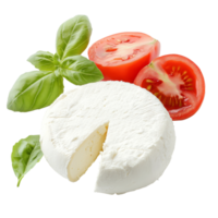 Mozzarella, basil, and tomatoes on display png