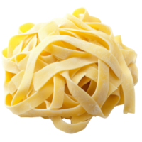 Fresh fettuccine pasta arranged on a white surface png