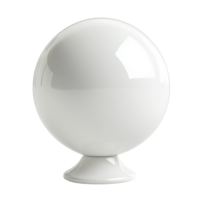 Glossy white orb on a small pedestal display png