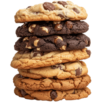 pila di vario cioccolato patata fritta biscotti su Schermo png