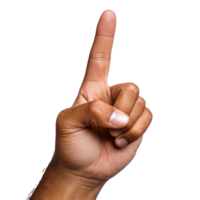 One finger gesture with open palm png