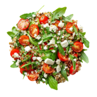 Fresh salad with tomatoes and arugula in a bowl png