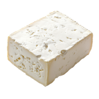 Creamy white cheese block on a clean surface png