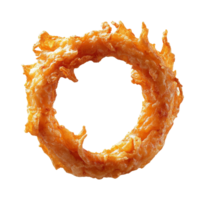 Crispy onion ring shaped like a circular loop png