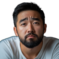 Man with thoughtful expression in casual setting png