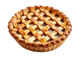 Ready to serve apple pie with lattice png