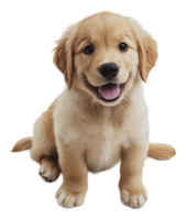 Golden retriever puppy on white background png