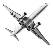 Large passenger jet in flight against a clear sky png