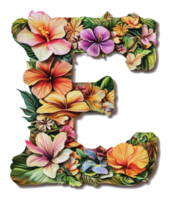 Floral arrangement in E shape png