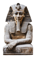 Ancient Egyptian statue with intricate carvings png