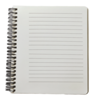 Blank spiral notebook with lined pages for notes png