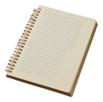 Empty spiral notebook resting on a flat surface png