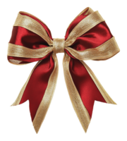 Red and gold bow for festive events png