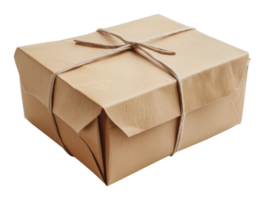 Wrapped package with twine on plain bg png